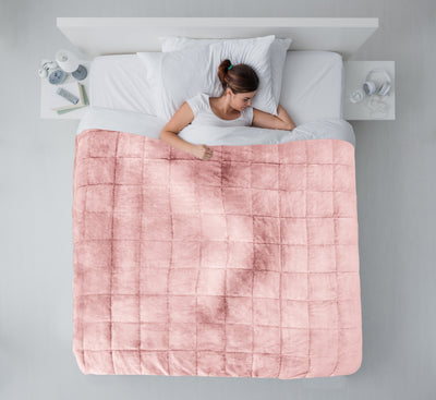 Weighted Sherpa Blanket - Pink